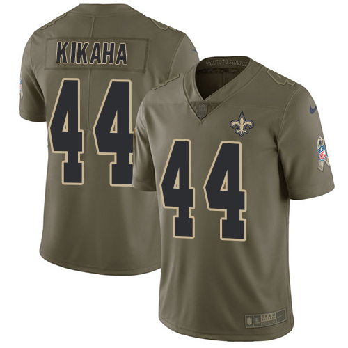 Nike Saints #44 Hau'oli Kikaha Olive Men's Stitched NFL Limited Salute To Service Jersey